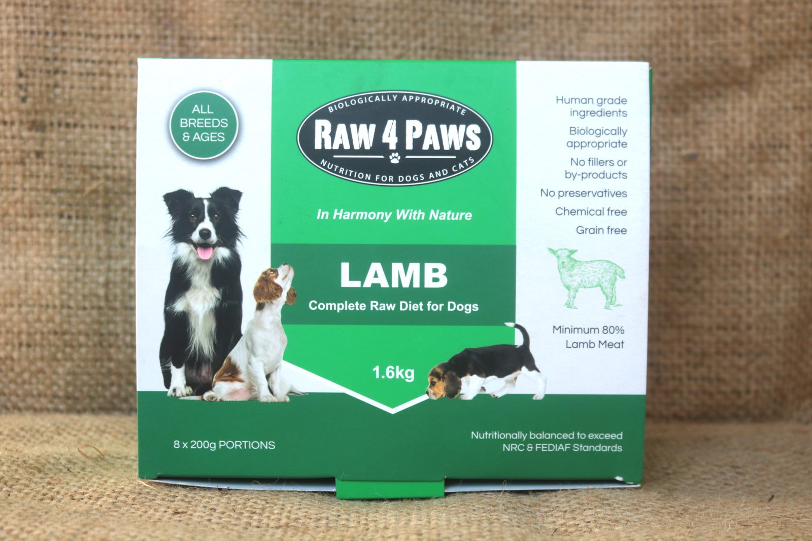 Raw 4 Paws – Lamb (8x200g) – Aussie Paws Nutrition