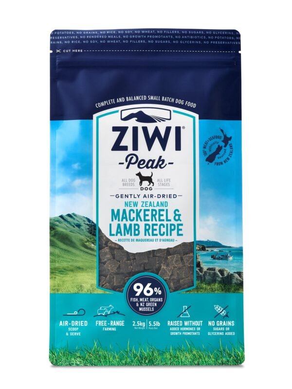 Ziwi Peak Dog Food Mackerel & Lamb Air Dried Raw Front On